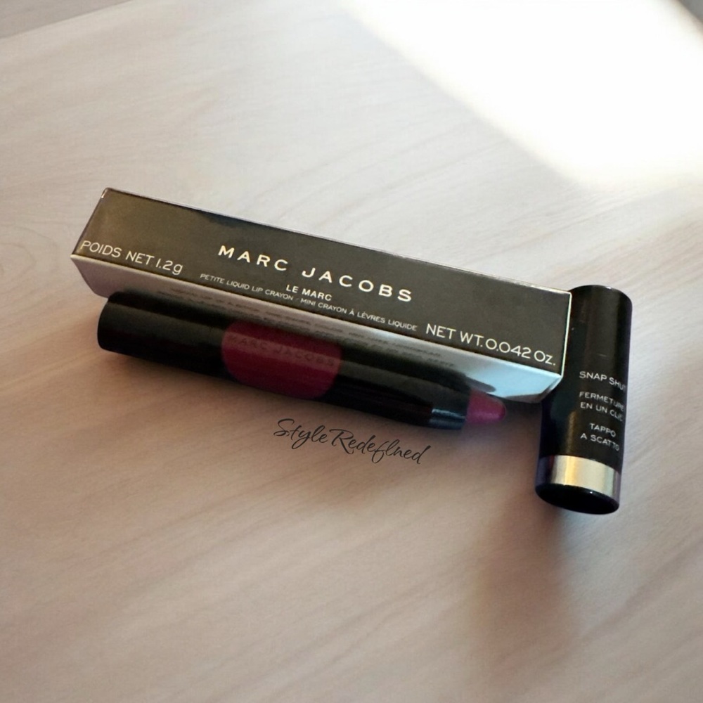 Marc Jacobs Le Marc Petite Liquid Lip Crayon - 360 Plum n Get It - Picture 2 of 4